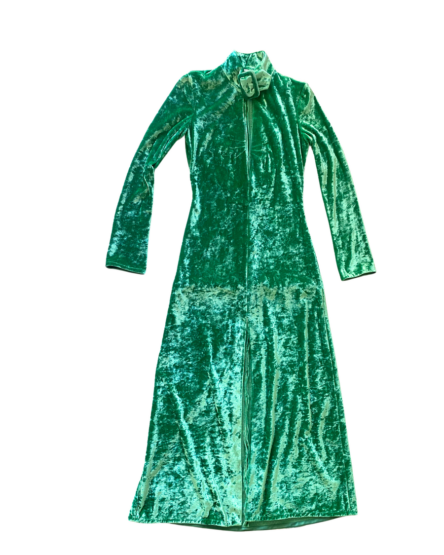 Robe The Attico velour vert