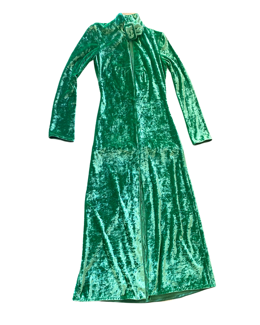 Robe The Attico velour vert