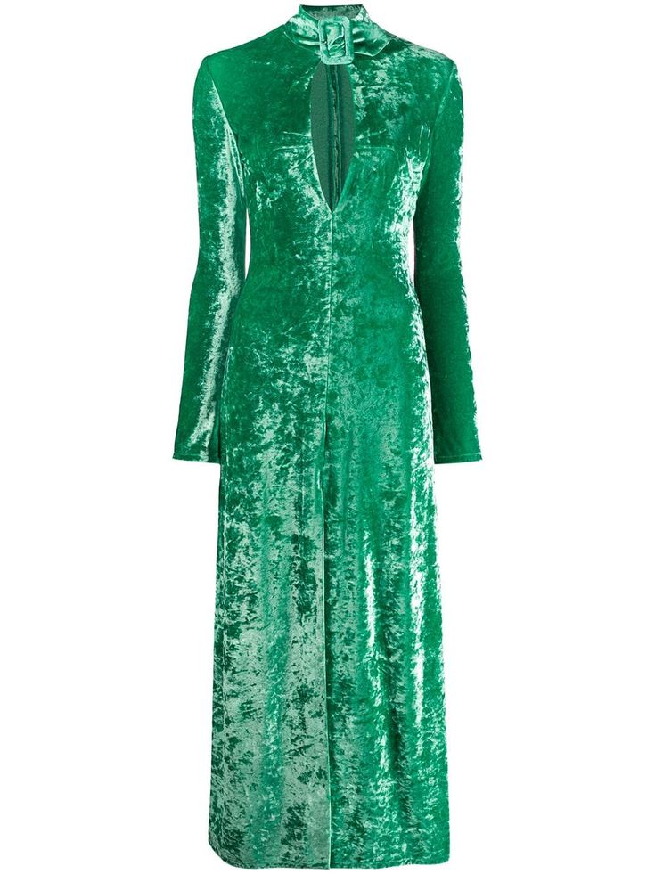 Robe The Attico velour vert